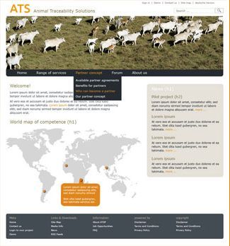 ATS Animal Traceability Solutions - Screendesign